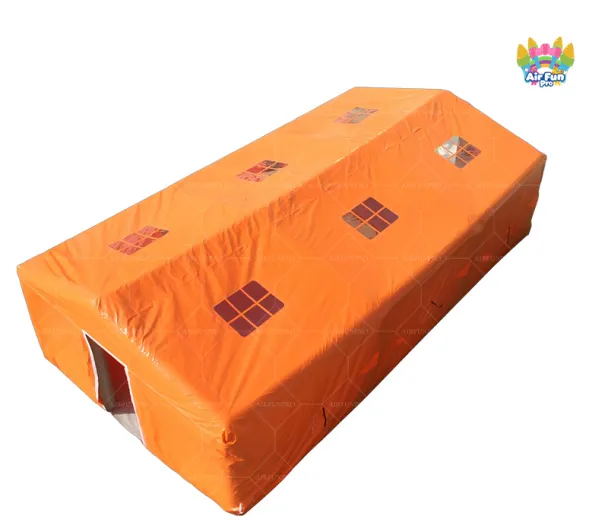 Orange Waterproof Inflatable Party Tent Emergency Tent