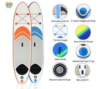 Customizable Multifunctional Inflatable Surfboard, Safe and Non-Slip
