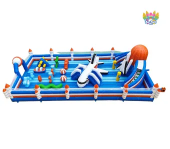 Modular Theme Park Bouncer Kids Outdoor Giant Inflatable Theme Park 15m&times;8m&times;2.5m