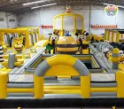 Giant Inflatable Bee Theme Castle Park with Obstacle Course