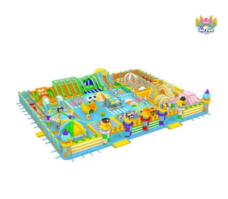 Customizable Commercial Inflatable Castle Theme Park PVC Multi Zone Fun for All Ages