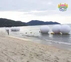Large Custom 0.9mm PVC Inflatable Round Swimming Pool Buoy