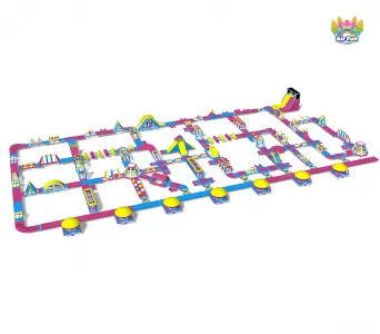 Airfunpro 100m&times;50m Inflatable Modular Aqua Park Solutions