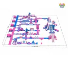 Commercial Grade PVC 72.3×57.8m Water Park