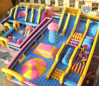 AIRFUNPRO Color Splash Inflatable Adventure Playground – Endless Fun