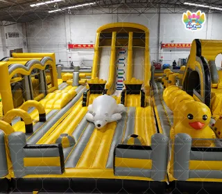 AIRFUNPRO Inflatable Theme Park – Giant Slide & Cartoon-themed Obstacle Course