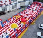 New Design Winter Themed Inflatable Bounce House Park Combo, Custom Logo/Size/Theme/Cartoon/Shape, Giant 50x40x5m Commercial PVC Bouncy Castle with Obstacle Zone & Maze