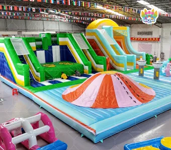 Custom Giant Inflatable Theme Park Playground for Outdoor/Indoor Use, Commercial Bounce House Combo with Slides Obstacles, Factory Direct Wholesale Sale