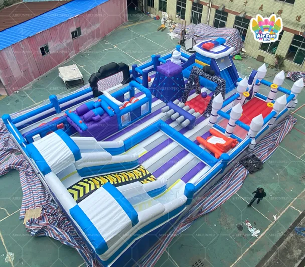 Hot Sale Wholesale Custom Large Inflatable Trampoline Park Playground 50+ Passengers Bounce House Kids Outdoor Fun PVC Theme Amusement for Party Rental