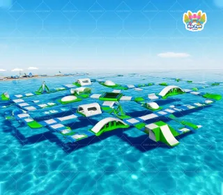 60x60m Inflatable Water Park -Ultimate Floating Adventure