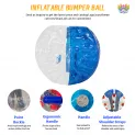 5m Inflatable Zorb Ball - High Quality Soft Bumper Ball for Bubble Soccer & Football Games