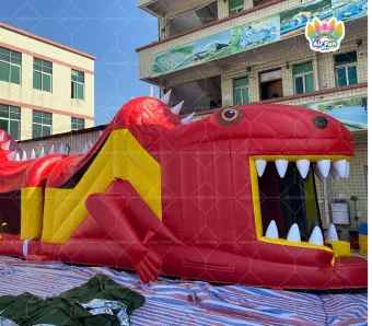 Giant Inflatable Obstacle Course: 60x60m Creature-Themed Adventure Zone