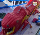 Giant Inflatable Obstacle Course: 60x60m Creature-Themed Adventure Zone