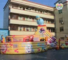 Cartoon-Themed "Figure-8" Inflatable Obstacle Course: Bringing Whimsical Fun to Kids' Activities