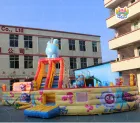 Cartoon-Themed "Figure-8" Inflatable Obstacle Course: Bringing Whimsical Fun to Kids' Activities