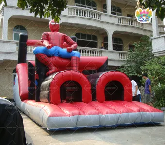 Spider-Man Themed Inflatable Obstacle Course: Super Hero Adventures Await!