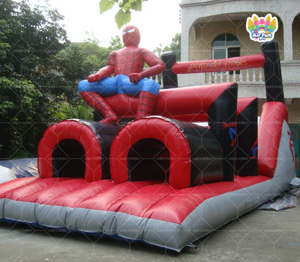 Spider-Man Themed Inflatable Obstacle Course: Super Hero Adventures Await!
