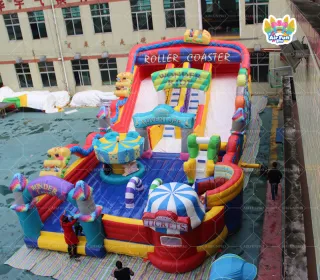 Colorful Carnival-Themed Inflatable Amusement Park for Commercial Use