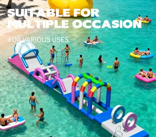 18 x 2 Meter Inflatable Water Obstacle Course – Customizable for High-Demand Water Attractions