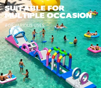 18 x 2 Meter Inflatable Water Obstacle Course &ndash; Customizable for High-Demand Water Attractions