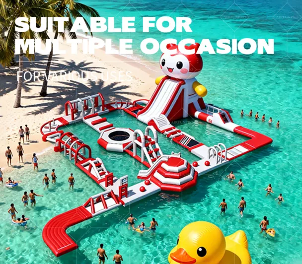 Large Inflatable Water Park Suitable for Various Commercial Settings