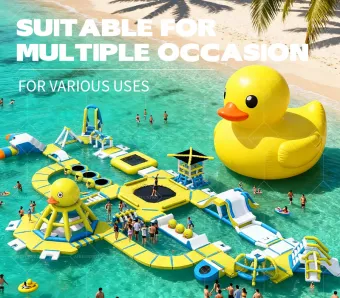 Large Inflatable Water Park Designed for High-Traffic Locations