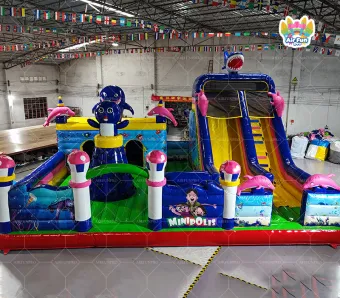 Dolphin-Themed Inflatable Castle: Professional Ocean Adventure for Theme Parks