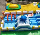 Ocean-Themed Inflatable Play Castle A Cool Fun Playground Combining Amusement and Safety