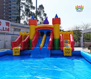 Double the Fun! Ultimate Inflatable Water Slide Castle with Pool for Non-Stop Summer Splashes