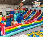 Rainbow Pet-Themed Inflatable Castle A Dream Playground Filled with Childlike Fun