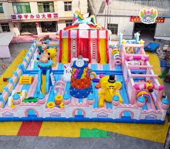 Cute Pet Paradise Inflatable Castle A Colorful Interactive Playground Filled with Childlike Fun