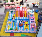 Cute Pet Paradise Inflatable Castle A Colorful Interactive Playground Filled with Childlike Fun