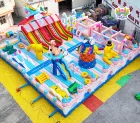 Cute Pet Paradise Inflatable Castle A Colorful Interactive Playground Filled with Childlike Fun