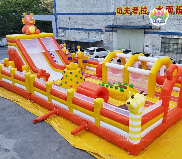 Conquer the Playground: A Dragon-Themed 15x7m Inflatable Fortress