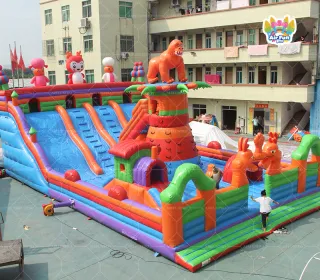 Jungle Pet Inflatable Castle An Energetic Outdoor Adventure Playground