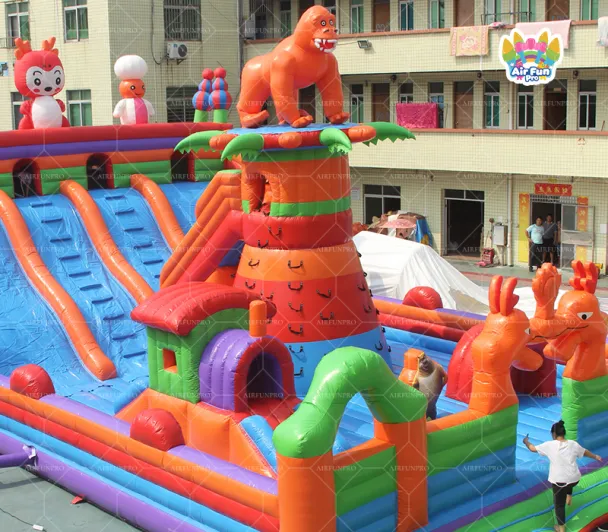 Jungle Pet Inflatable Castle An Energetic Outdoor Adventure Playground
