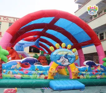 Rainbow Arch Cute Inflatable Castle A Colorful Immersive Childlike Fun Playground