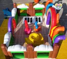 Rainbow Cloud Inflatable Castle A Color-Bursting Childlike Interactive Fun Playground