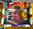 Rainbow Cloud Inflatable Castle A Color-Bursting Childlike Interactive Fun Playground