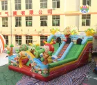 Cute Cartoon-Themed Inflatable Castle Multi-Area Interactive Outdoor Amusement Facility