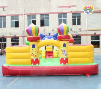 Cartoon Pet-Themed Inflatable Castle A Brightly Colored Parent-Child Interactive Play Space