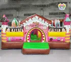 Colorful Dessert-Themed Inflatable Castle An Immersive Childlike Interactive Amusement Facility