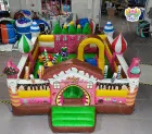 Colorful Dessert-Themed Inflatable Castle An Immersive Childlike Interactive Amusement Facility