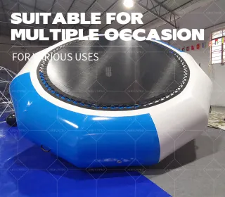 Inflatable Water Trampoline: 0.9mm PVC Material, Suitable for Various Water Entertainment Occasions