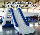 Inflatable Water Tower & Slide: Climb-and-Glide Amusement Equipment