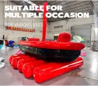 Red & Black Inflatable Play Boat: A Water Play Ace for Multiple Scenarios