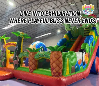 Jungle-Themed Inflatable Play Castle: A Childlike Joy Camp Boosted by 0.55mm PVC