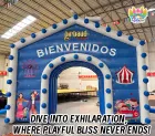 Carnival Theme Inflatable Arch: Family Event Decoration for Amusement Parks and Festivals