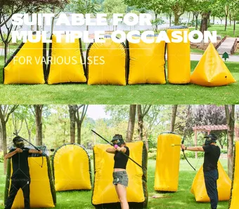 AirFunPro Giant 6 Shapes PVC Inflatable Paintball Protective CS Bunker Shooting Darts Toys