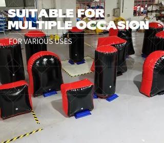 12 Pcs AirFunPro Giant PVC Outdoor Air Sealed Inflatable Paintball Bunker for Sport Team Training
